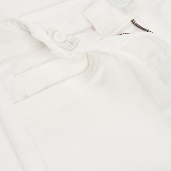 Boboli Παντελόνι ελαστικό twill για κορίτσι -BCI λευκό 493107-1100-SS26