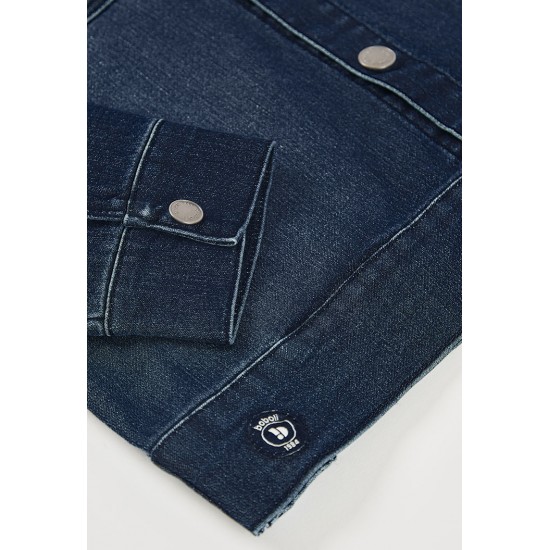 Boboli Τζιν μπουφάν πλεκτό για αγόρι -BCI μπλε 503097-BLUE-SS26