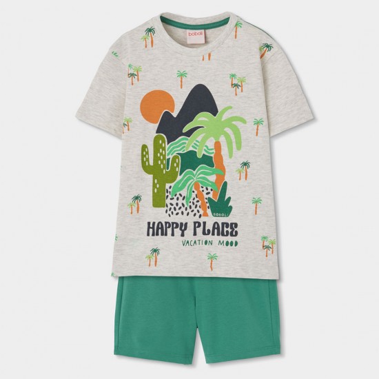 Boboli Set knit for boy -BCI ecru 513098-7359-SS26