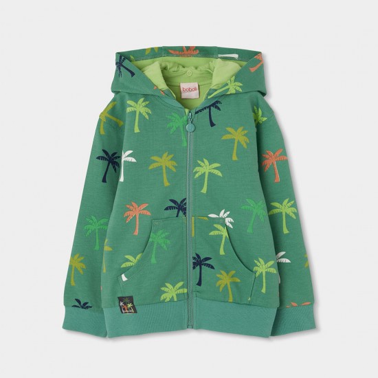 Boboli Fleece jacket "palm trees" for boy -BCI print 513166-9862-SS26