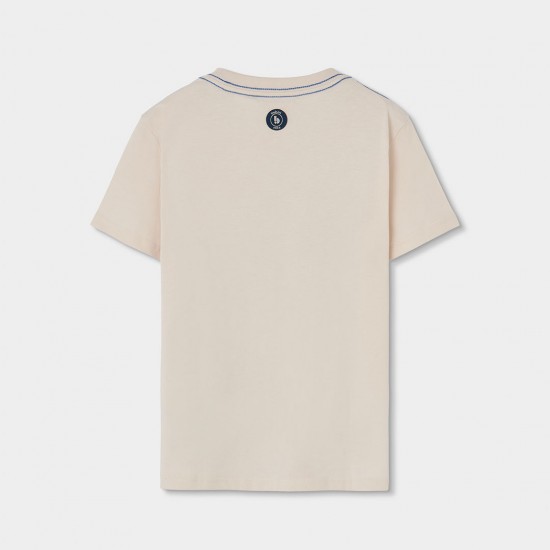 Boboli Πλεκτό μπλουζάκι για αγόρι -BCI εκρού 523066-7442-SS26