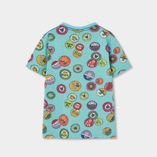 Boboli Πλεκτό μπλουζάκι με στάμπα για αγόρι -BCI αποτύπωμα 523077-9864-SS26