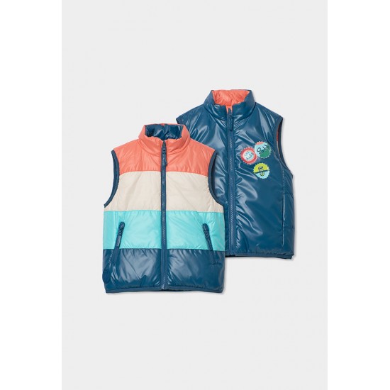 Boboli Vest reversible for boy forest 523156-4698-SS26