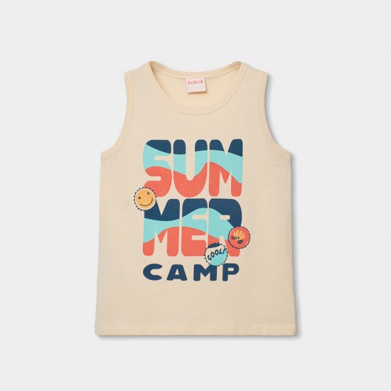 Boboli Πλεκτό μπλουζάκι για αγόρι -BCI εκρού 523178-7442-SS26