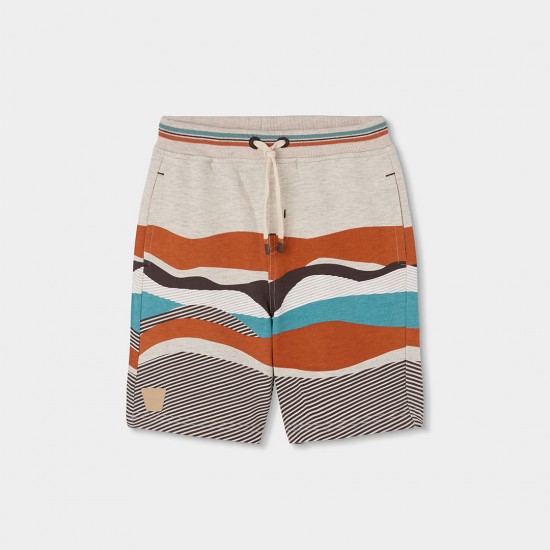 Boboli Fleece bermuda shorts flame for boy -BCI beige 533090-7402-SS26