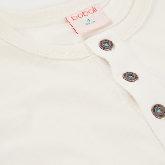 Boboli Πλεκτό μπλουζάκι για αγόρι -BCI  533124-1111-SS26