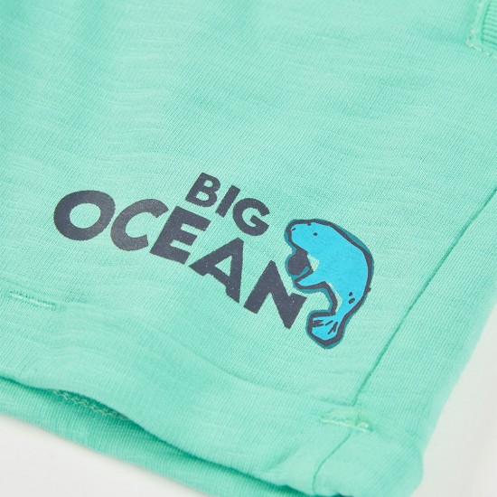 Boboli Fleece bermuda shorts flame for boy -BCI jade 543114-4608-SS26