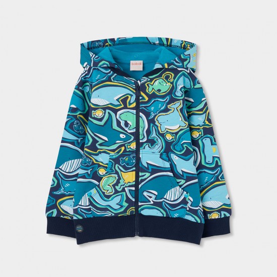 Boboli Fleece jacket printed for boy -BCI print 543158-9868-SS26