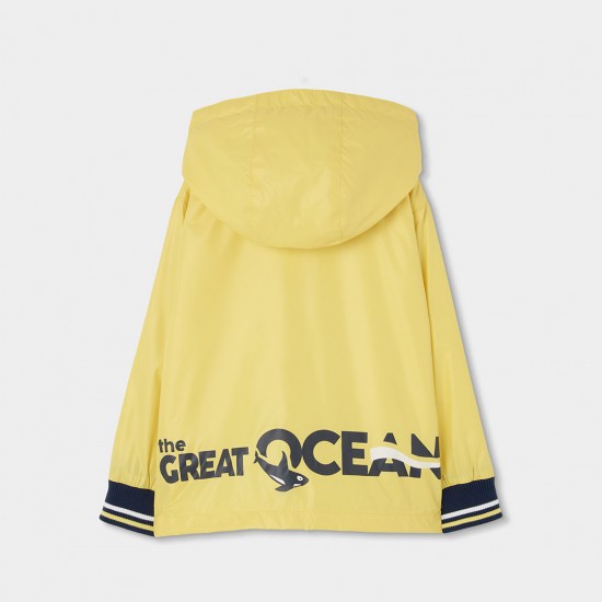 Boboli Technical fabric parka for boy grapefruit 543169-1227-SS26