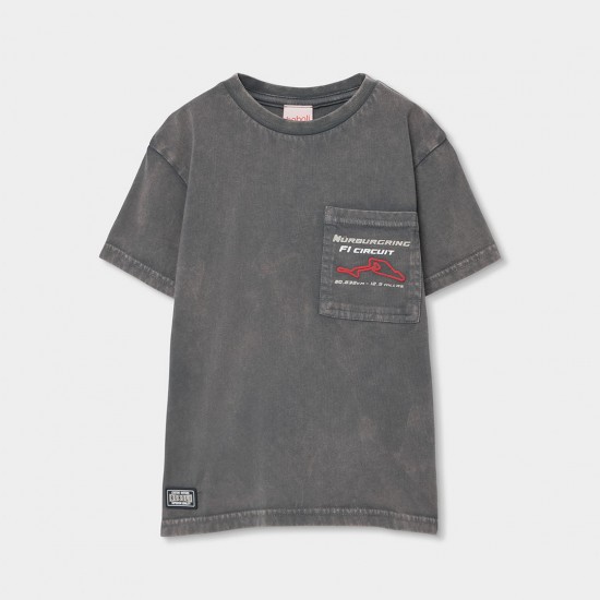 Boboli Πλεκτό μπλουζάκι κοντομάνικο για αγόρι -BCI ανθρακίτης 603032-8116-SS26