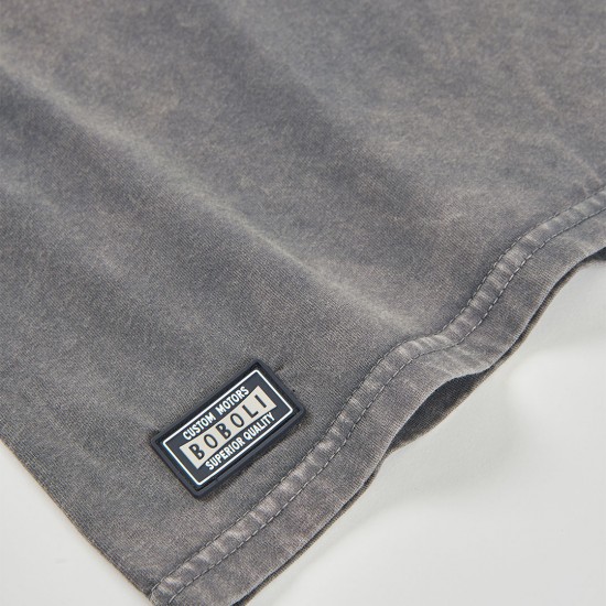 Boboli Πλεκτό μπλουζάκι κοντομάνικο για αγόρι -BCI ανθρακίτης 603032-8116-SS26