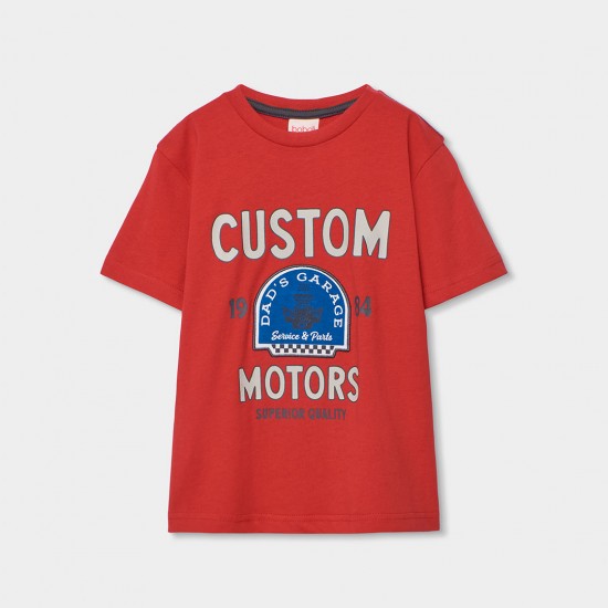 Boboli Πλεκτό μπλουζάκι για αγόρι -BCI μαρόν 603098-3957-SS26