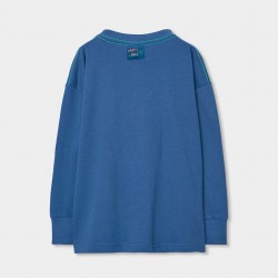 Boboli Πλεκτό μπλουζάκι με μακριά μανίκια για αγόρι -BCI μπλε 613000-2559-SS26