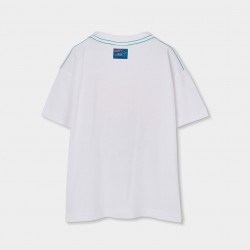 Boboli Πλεκτό μπλουζάκι για αγόρι -BCI λευκό 613077-1100-SS26