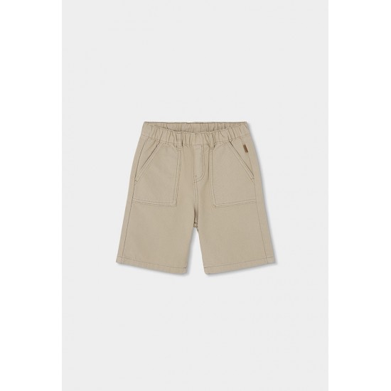 Boboli Twill bermuda shorts for boy -BCI sand 623045-7455-SS26
