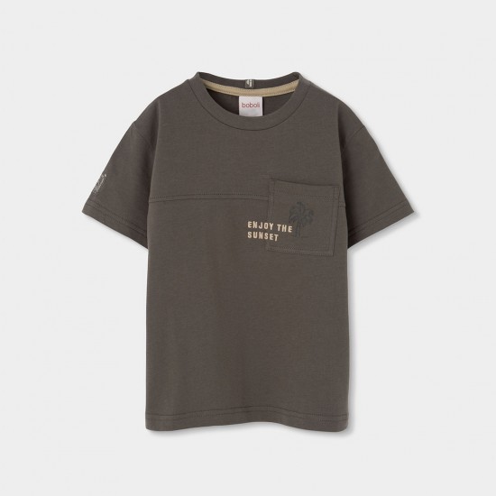 Boboli Πλεκτό μπλουζάκι για αγόρι -BCI καστανός 623089-7456-SS26