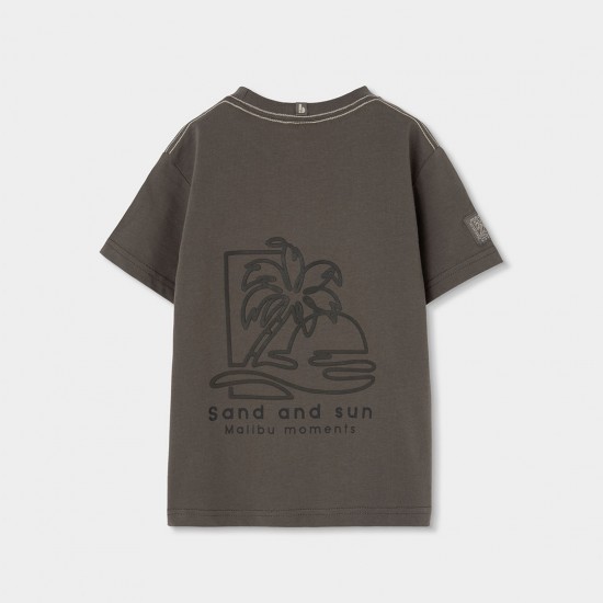 Boboli Πλεκτό μπλουζάκι για αγόρι -BCI καστανός 623089-7456-SS26