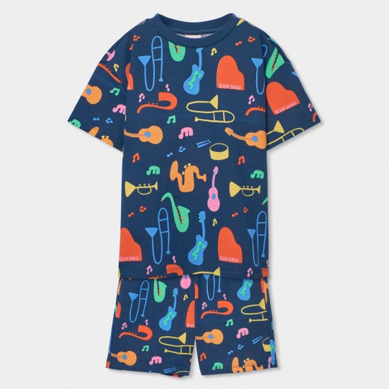 Boboli Πλεκτή πιτζάμα με στάμπα για αγόρι -BCI αποτύπωμα 683018-9776-SS26