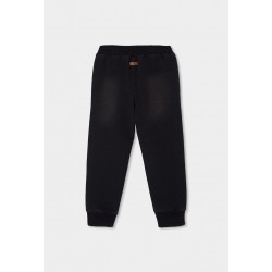 Boboli Fleece denim trousers for boy -BCI BLACK 690038-BLACK-CONT