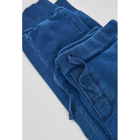 Boboli Παντελόνι τζιν φλις για αγόρι -BCI μπλε 690038-BLUE-CONT