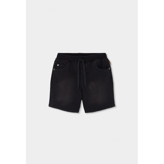 Boboli Φλις βερμούδα τζιν για αγόρι -BCI ΜΑΥΡΟΣ 690049-BLACK-CONT