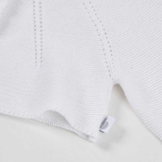 Boboli Knitwear bolero for baby girl -BCI white 703000-1100-SS26