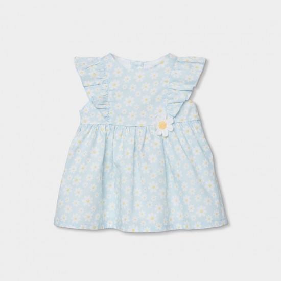 Boboli Poplin dress floral for baby -BCI print 703112-9874-SS26