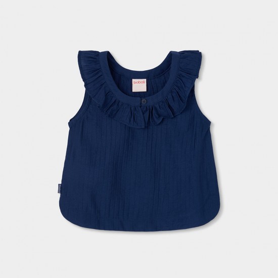 Boboli Μπλούζα βισκόζης για κορίτσι μπλε 713001-2642-SS26