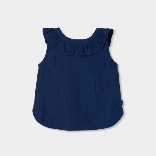 Boboli Μπλούζα βισκόζης για κορίτσι μπλε 713001-2642-SS26