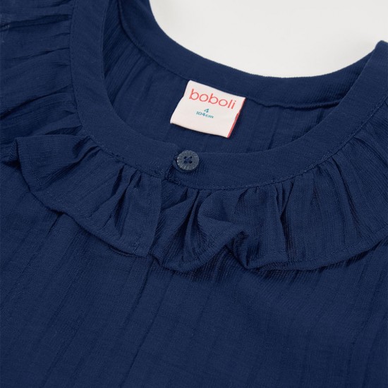 Boboli Μπλούζα βισκόζης για κορίτσι μπλε 713001-2642-SS26