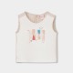 Boboli Shirt linen combined for girl -BCI off white 723035-1111-SS26