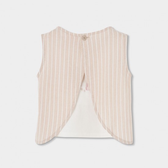 Boboli Shirt linen combined for girl -BCI off white 723035-1111-SS26