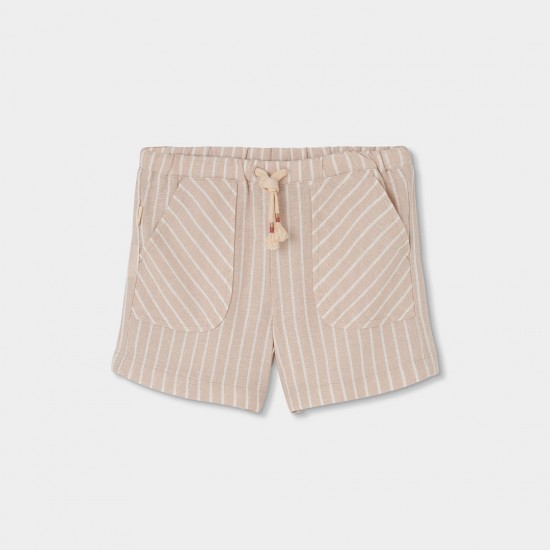 Boboli Λινό σορτς βερμούδα ριγέ για κορίτσι ρίγες 723046-9797-SS26