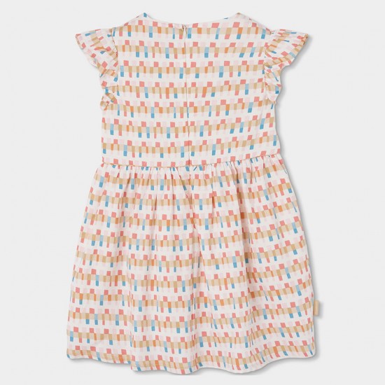 Boboli Satin dress "friezes" for girl -BCI print 723068-9796-SS26