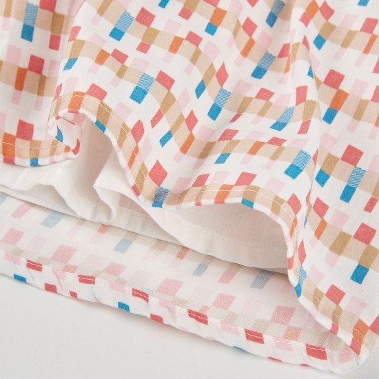 Boboli Satin dress "friezes" for girl -BCI print 723068-9796-SS26