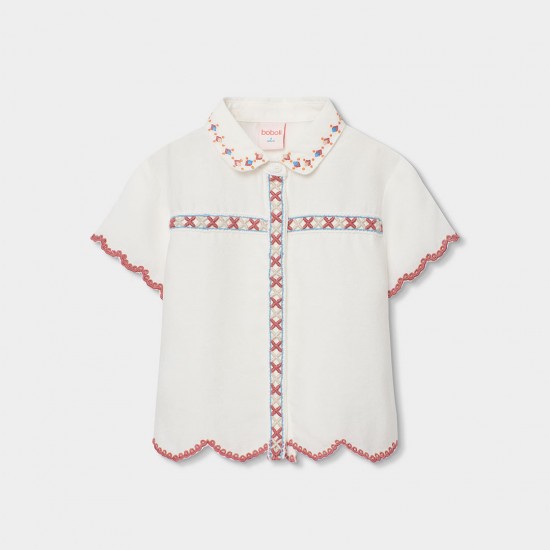 Boboli Shirt for girl off white 723080-1111-SS26