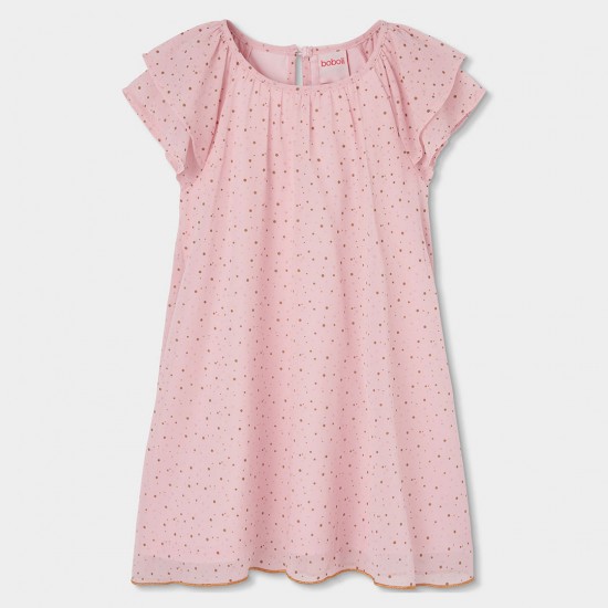 Boboli Dress gauze printed for girl print 733036-9815-SS26