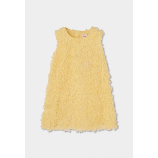 Boboli Tulle dress embroidery for girl citronelle 743026-1219-SS26