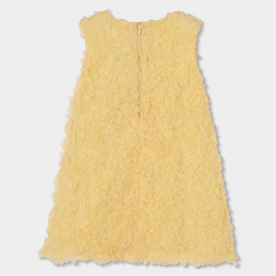 Boboli Tulle dress embroidery for girl citronelle 743026-1219-SS26