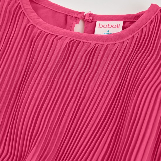Boboli Chiffon dress for girl fuchsia 773074-3895-SS26