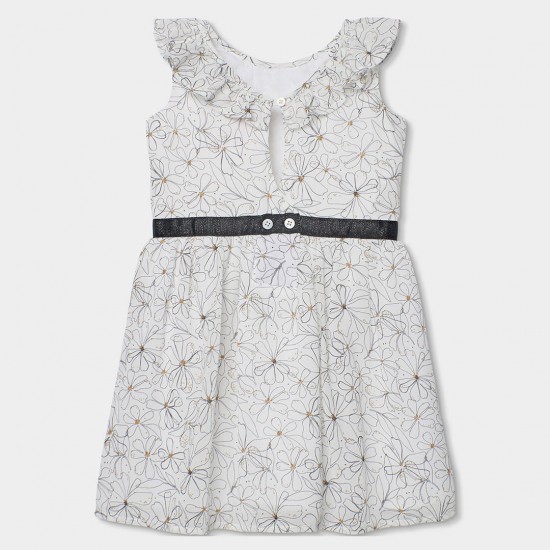 Boboli Φόρεμα σιφόν με στάμπα για κορίτσι αποτύπωμα 783008-9856-SS26