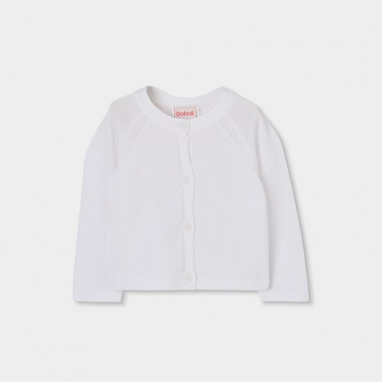 Boboli Knitwear jacket for baby -BCI white 803023-1100-SS26