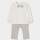 Boboli Set linen for baby boy -BCI stone 803090-7372-SS26
