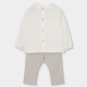 Boboli Set linen for baby boy -BCI stone 803090-7372-SS26