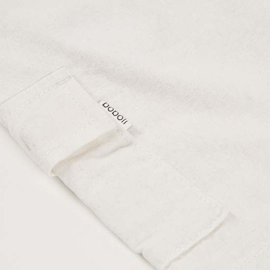 Boboli Linen bermuda shorts for boy -BCI white 813068-1100-SS26