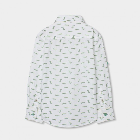 Boboli Poplin shirt printed for boy -BCI print 813103-9871-SS26