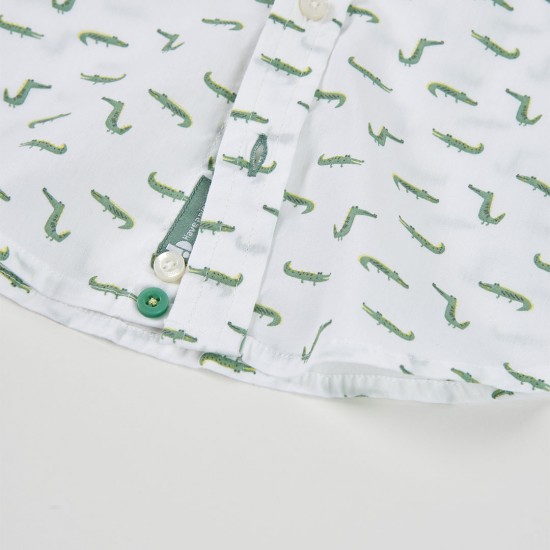 Boboli Poplin shirt printed for boy -BCI print 813103-9871-SS26