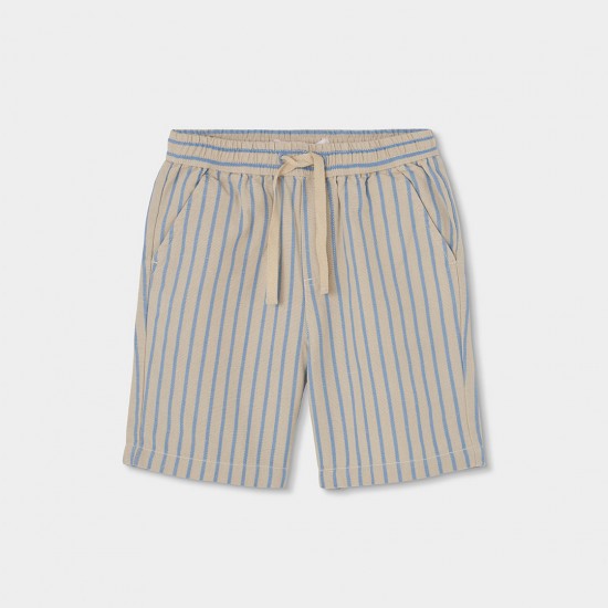 Boboli Linen bermuda shorts for boy -BCI stripes 833015-9784-SS26
