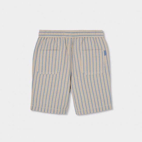 Boboli Linen bermuda shorts for boy -BCI stripes 833015-9784-SS26