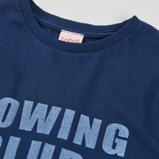 Boboli Πλεκτό μπλουζάκι  για αγόρι -BCI ναυτικό 843027-2440-SS26